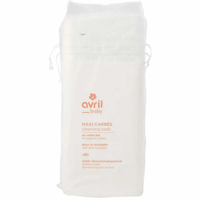 Avril Baby Cleansing Pads In Organic Cotton Soft And Resistant 80 Units