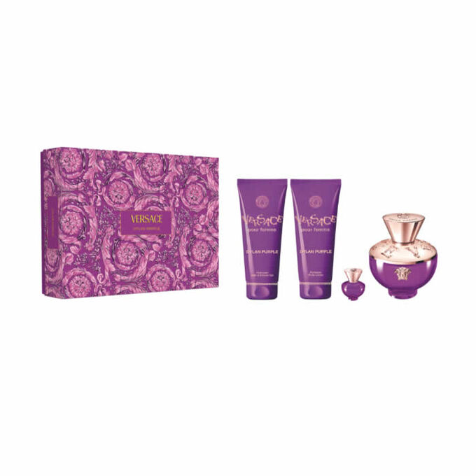 Photos - Women's Fragrance Versace Dylan Purple Eau De Perfume Spray 100ml Set 4 Pieces 