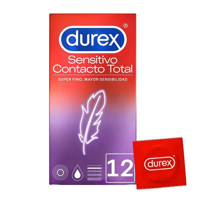 Durex Sensitivo Contacto Total 12 Preservativos