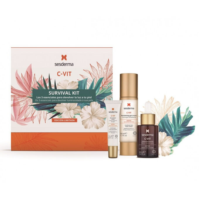 Sesderma C-Vit Serum 30ml + Creme-Gel 50ml + Augenkontur 15ml Set 3 Stück