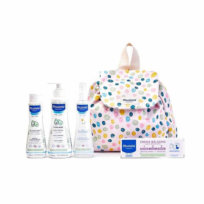 Mustela Little Moments Polka Dots Backpack Set 5 Pieces