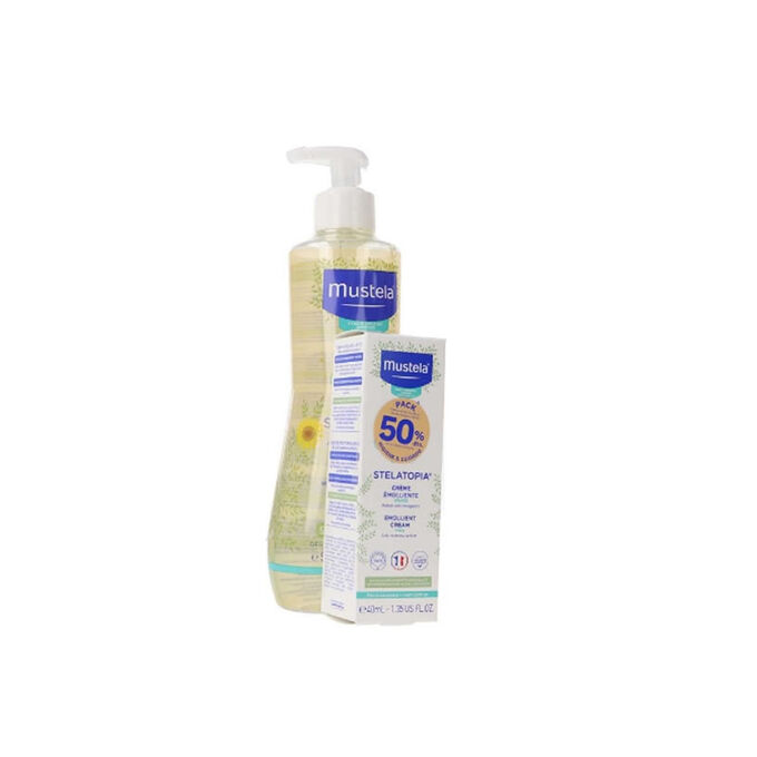 Mustela Stelatopia Badeöl 500 ml Set 2 Teile