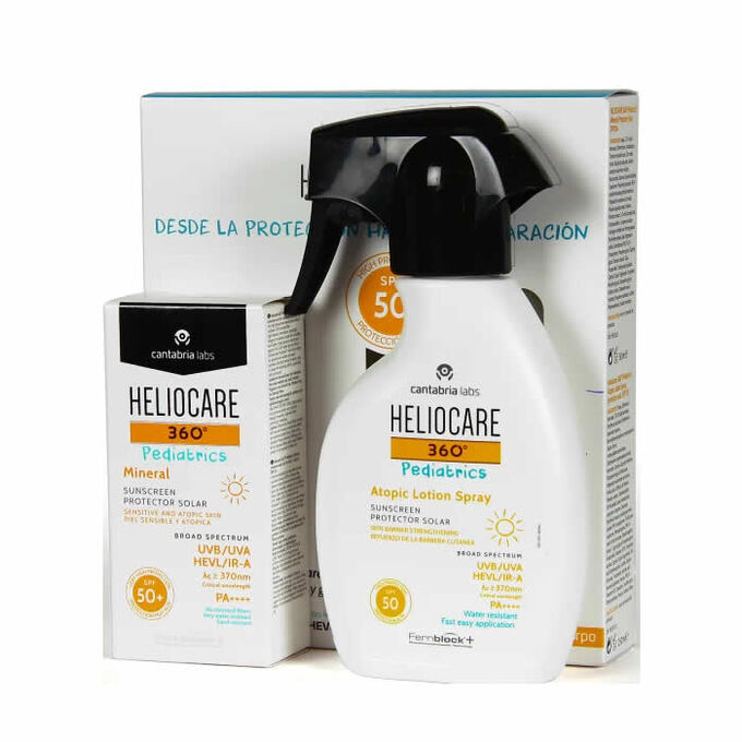 Heliocare 360º Pack Pediatrics Mineral 50ml + Atopic Lotion Spray 75ml