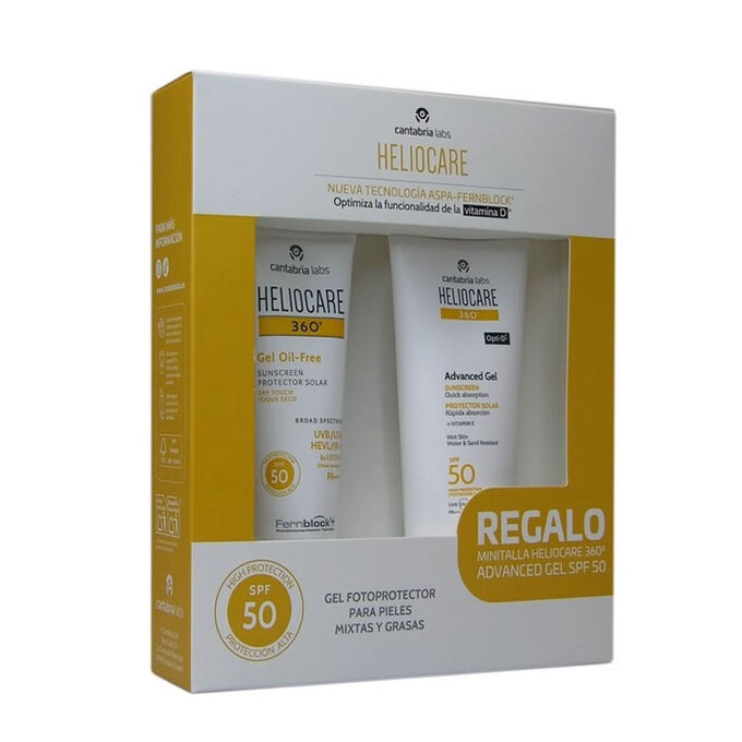 Heliocare 360 ​​​​Gel Ölfreies Dry Touch-Gesicht Spf50 50ml Set 2 Teile