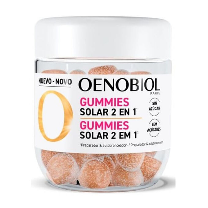 Oenobiol Solar 2in1 60 Gummis Erdbeer-Zitronen-Geschmack